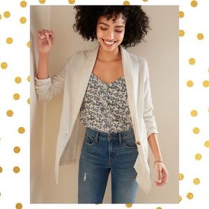 Old Navy linen blazer in ivory